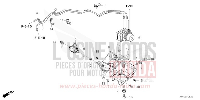 MODULATEUR ABS de Africa Twin DCT GRAND PRIX RED (R380B) 2021